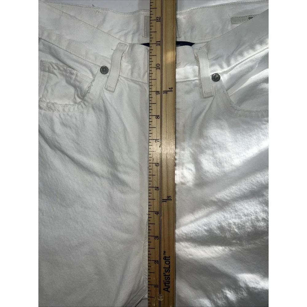 Citizens of Humanity Womens White Distressed Charlotte Crop Jeans‎ Size 24